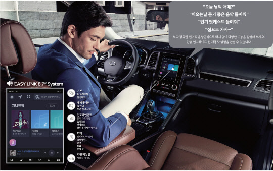 르노삼성자동차의 음성인식 서비스 이지 링크. <르노삼성자동차 제공>